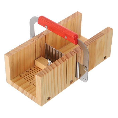 Operitacx Holz Seifenschneider mit Wellenmesser Langlebiges DIY Seifenherstellungswerkzeug für Präzises Schneiden Ergonomischer Griff Dekorative Glatte Kanten Geeignet für Seifenhersteller von Operitacx