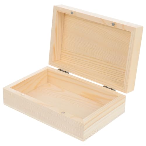 Operitacx Holzbox mit Magnetischem Scharnierdeckel Schmuck Aufbewahrung Dekorative Truhe für Diy Projekte von Operitacx