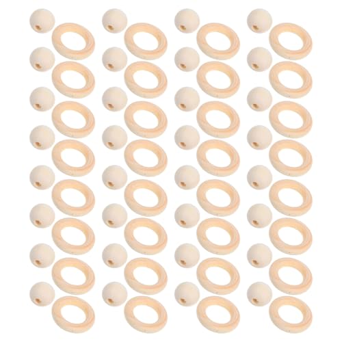 Operitacx Holzperlen Set Natur Unbehandelte Holzringe und Kleine Holzperlen für DIY Makramee Schmuck Basteln Kranz Dekoration Operitacx Holzperlen Set Natur Unbehandelte Holzringe und Kleine Holzperlen für DIY Makramee Schmuck Basteln Kranz Dekoration von Operitacx