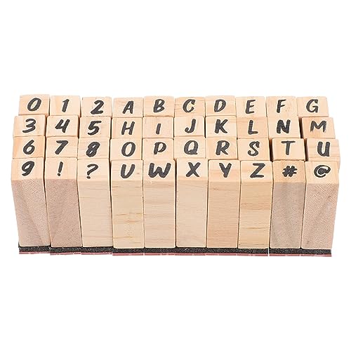 Operitacx Holzstempel-set – Alphabet- Und Zahlenstempel – Bastelstempel Für Tagebuch Karten Und Grüße – Mit Aufbewahrungsbox von Operitacx