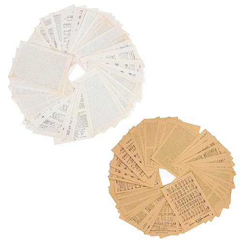 Operitacx Journal-material Alte Buchseiten Kraftpapier Für Scrapbook-set 114 Blatt von Operitacx