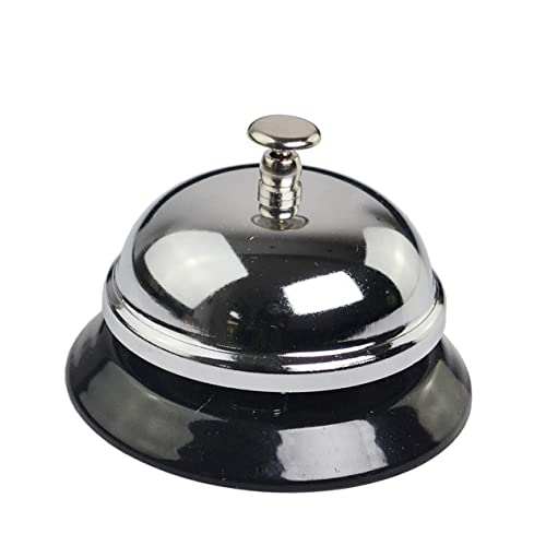 Operitacx Klassische Serviceglocke aus Metall Praktische Rezeptionsklingel für Restaurant Hotel und Bar Klare Klingelton Leicht und Tragbar für Serviceanrufe von Operitacx