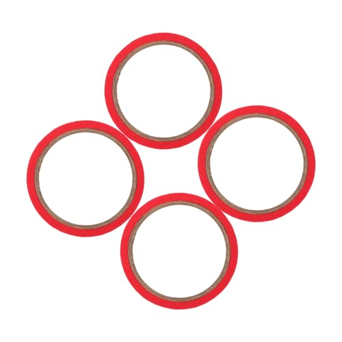 Operitacx Klebeband für Kleidung 4 Rollen Rotes Abdeckband Von Hand Abreißbares Papierband für Schneiderpuppen und Druckplatten von Operitacx
