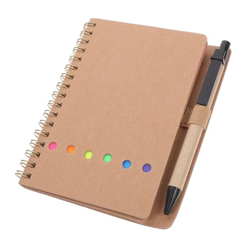 Operitacx Kraftpapier Spiral Notizbuch mit Stift und Haftnotizen für Studenten und Tragbar für Tägliche Planung und Notizen in Khaki Operitacx Kraftpapier Spiral Notizbuch mit Stift und Haftnotizen für Studenten und Tragbar für Tägliche Planung und Notizen in Khaki von Operitacx