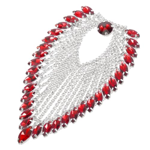 Operitacx Kristallbesetzte Applikation Herzform Quasten Rote Strass Brosche zum Aufnähen Schmuckverzierung für Kleidung Taschen und DIY Bastelprojekte Operitacx Kristallbesetzte Applikation Herzform Quasten Rote Strass Brosche zum Aufnähen Schmuckverzierung für Kleidung Taschen und DIY Bastelprojekte von Operitacx