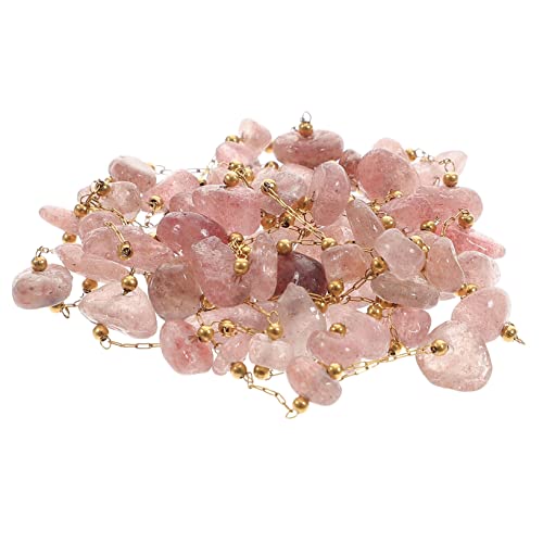 Operitacx Kristallperlen Kette Natürlichem Stein Diy Schmuck Zubehör für Armbänder Ohrringe und Schlüsselanhänger Robuste Farbechte Verarbeitung für Kreative Bastelprojekte von Operitacx