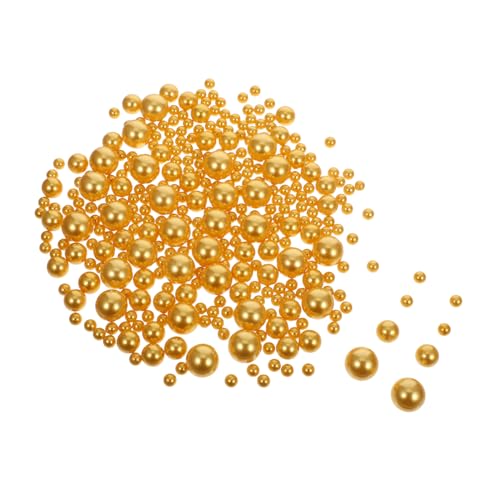 Operitacx Kunststoffperlen Mix Dekorative Vase Füller Perlen Bastelverzierung für Schmuckherstellung Makeup Organizer Hochzeits und Partydeko Goldfarben von Operitacx