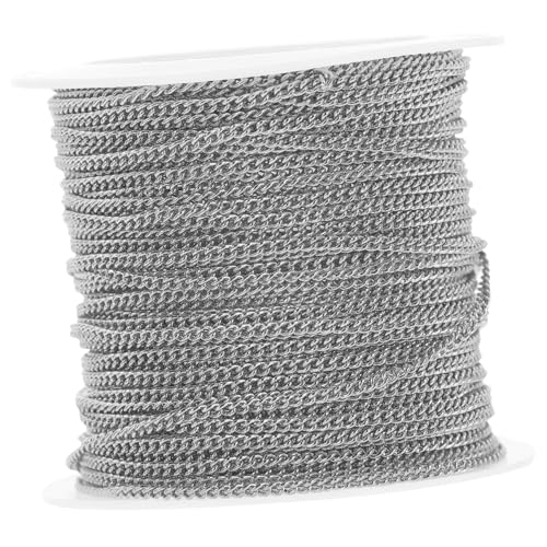 Operitacx Kupferkette DIY Schmuckzubehör Halbzeug Kettenbasteln Langlebig Farbbeständig Vielseitig für Halsketten Armbänder Taschenanhänger von Operitacx