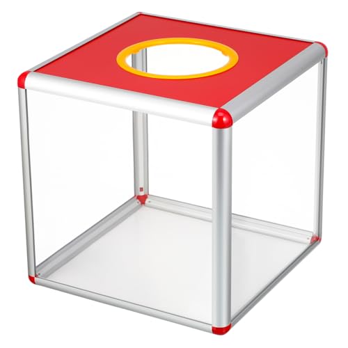 Operitacx Lotterie-Box, Tombola-Box, Spendenbox, Acryl Spendenwahlurne, Quadratische Tombola-Ballspielbox, Transparenter Tickethalter, Kubischer Aufbewahrungsbehälter für Fundraising, 25CM Operitacx Lotterie-Box, Tombola-Box, Spendenbox, Acryl Spendenwahlurne, Quadratische Tombola-Ballspielbox, Transparenter Tickethalter, Kubischer Aufbewahrungsbehälter für Fundraising, 25CM von Operitacx
