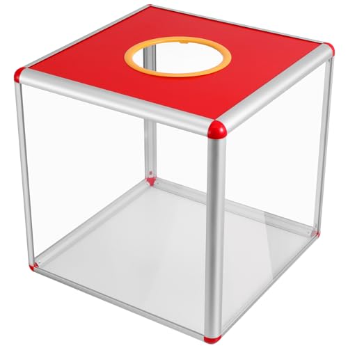 Operitacx Lotterie-Box, Tombola-Box, Spendenbox, Acryl Spendenwahlurne, Quadratische Tombola-Ballspielbox, Transparenter Tickethalter, Kubischer Aufbewahrungsbehälter für Fundraising, 30CM, 30cm Operitacx Lotterie-Box, Tombola-Box, Spendenbox, Acryl Spendenwahlurne, Quadratische Tombola-Ballspielbox, Transparenter Tickethalter, Kubischer Aufbewahrungsbehälter für Fundraising, 30CM, 30cm von Operitacx