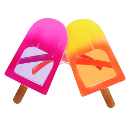 Operitacx Lustige Partybrille Eiscreme Design Leichte Tragbare Sonnenbrille für Geburtstagsfeier Karneval Kostümzubehör als Auffälliges Party Accessoire und Fotorequisite von Operitacx