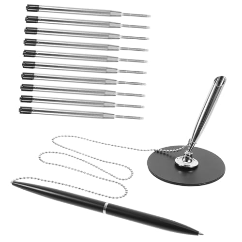 Operitacx Metall Drehbare Tischkette Kugelschreiber mit Ersatzminen Multifunktionaler Sicherheits Schreibstift für Bank Büro und Hotels Ergonomisch Strapazierfähig und Operitacx Metall Drehbare Tischkette Kugelschreiber mit Ersatzminen Multifunktionaler Sicherheits Schreibstift für Bank Büro und Hotels Ergonomisch Strapazierfähig und von Operitacx