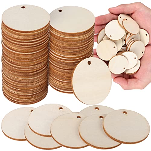 Operitacx Mini-Holzausschnitte, Holzscheiben, 100 Stück, 4 cm, mit Loch, natürliche, unlackierte Holzkreise für Kunstkreation, DIY, Handwerk, Hochzeitsdekorationen, Weihnachtsschmuck Operitacx Mini-Holzausschnitte, Holzscheiben, 100 Stück, 4 cm, mit Loch, natürliche, unlackierte Holzkreise für Kunstkreation, DIY, Handwerk, Hochzeitsdekorationen, Weihnachtsschmuck von Operitacx