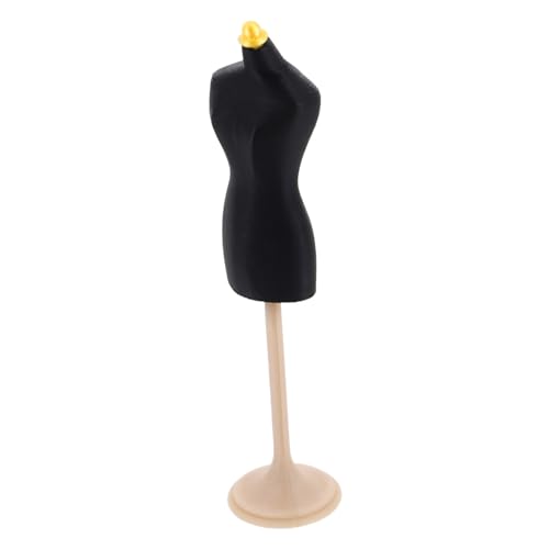 Operitacx Mini Puppenkleiderbügel Schwarz Stabiles Stehgestell für Puppenmode und Schmuck Vielseitiger Puppenständer für Kinderkleidungsdesign und Handgefertigte Accessoires Kompakt und von Operitacx