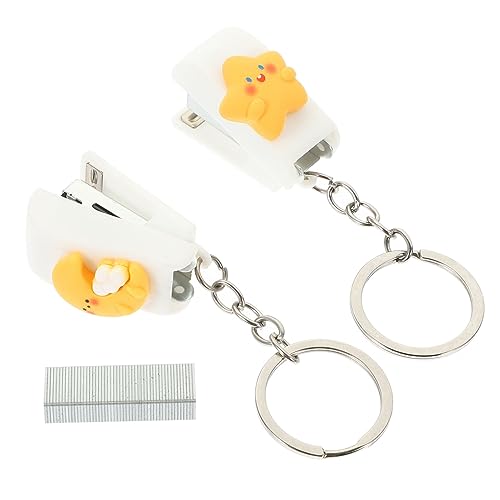 Operitacx Mini Stapler Teiliges Büroheftgerät Gelb mit Sternen und Mond Heftklammern Tragbar für Schule und Büro Operitacx Mini Stapler Teiliges Büroheftgerät Gelb mit Sternen und Mond Heftklammern Tragbar für Schule und Büro von Operitacx