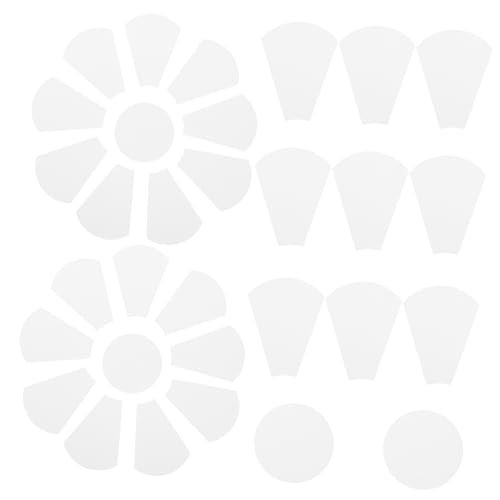 Operitacx Modellbauplatte Papier Nählineal in Blumenform professionelle Patchwork-Vorlagen Kleidung Quilting Schneidvorlage Quiltpapierkit Anleitung zum T-Shirt-Lineal Näherabende Weiß von Operitacx