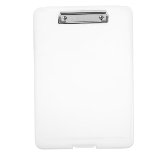 Operitacx Multifunktionales Clipboard mit Aufbewahrungsbox Stabiles Flexibles Klemmbrett Praktischer Dokumentenhalter für Arztbedarf und Büro Tragbar Transparent Weiß von Operitacx
