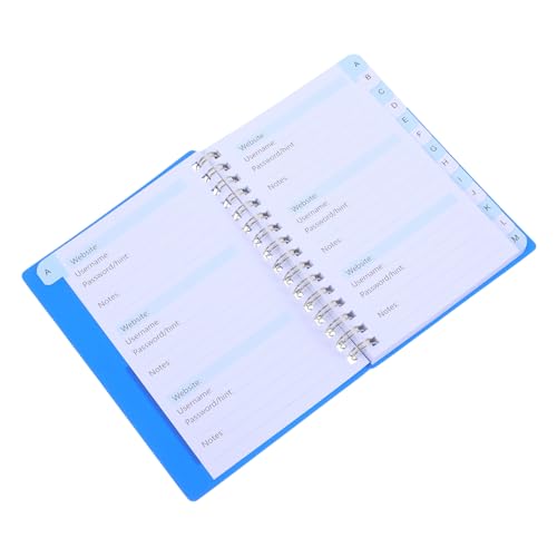 Operitacx Multifunktionales Notizbuch mit Alphabetischen Registertabs Stabilem Papier Spiralbindung für Einfaches Blättern für Passwortverwaltung und Notizen Stilvolles Design in Blau Operitacx Multifunktionales Notizbuch mit Alphabetischen Registertabs Stabilem Papier Spiralbindung für Einfaches Blättern für Passwortverwaltung und Notizen Stilvolles Design in Blau von Operitacx