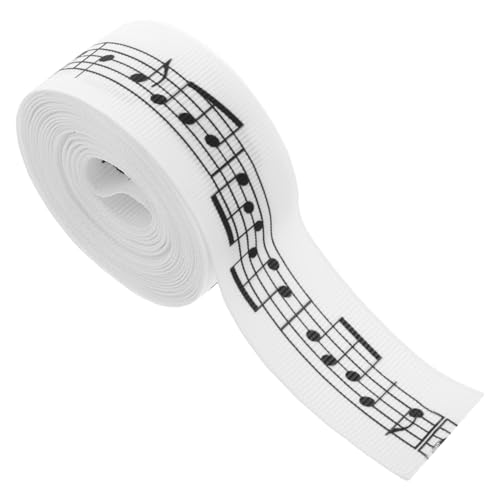 Operitacx Musiknoten Geschenkband Yards Satinband für Geschenkverpackungen Geeignet für Geburtstags und Feiertagsdekorationen Charmantes Notendesign Vielseitig Einsetzbar von Operitacx