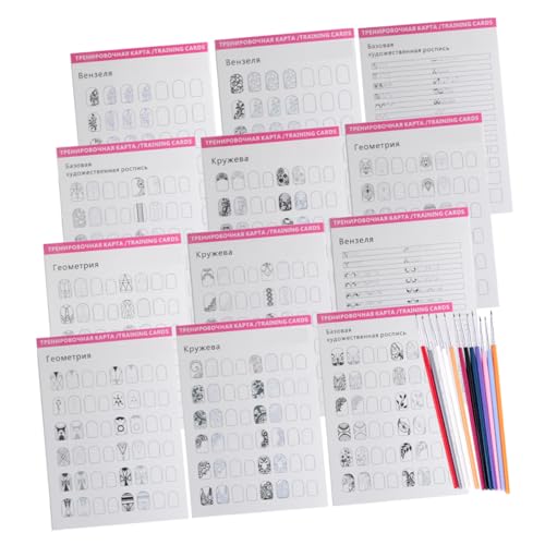 Operitacx Nagelkunst Übungsset Teilig Nagelvorlagen Malvorlagen Nail Art Practice Sheet Templates mit Nail Liner Pens für Anfänger Maniküre Training Nagel Übungsblatt Operitacx Nagelkunst Übungsset Teilig Nagelvorlagen Malvorlagen Nail Art Practice Sheet Templates mit Nail Liner Pens für Anfänger Maniküre Training Nagel Übungsblatt von Operitacx