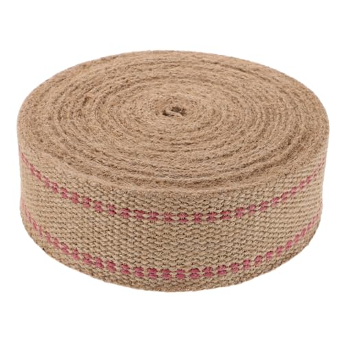 Operitacx Natürliche Jute Webbing mit Roten Streifen Breit Robustes Jute Band für Polsterung Stuhlreparatur Handwerk und Heimdekoration Operitacx Natürliche Jute Webbing mit Roten Streifen Breit Robustes Jute Band für Polsterung Stuhlreparatur Handwerk und Heimdekoration von Operitacx