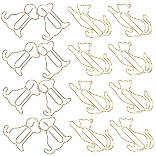 Operitacx Niedliche Tier büroklammern Hund Katze aus Metall Langlebige Kreative Paper Clips für Schule Büro Praktische Lesezeichen Organisationshilfe Geschenk für Hundeliebhaber Operitacx Niedliche Tier büroklammern Hund Katze aus Metall Langlebige Kreative Paper Clips für Schule Büro Praktische Lesezeichen Organisationshilfe Geschenk für Hundeliebhaber von Operitacx