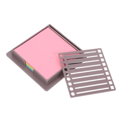 Operitacx Notizhalter mit Schablone für Haftnotizen Kompakte Organizer Box für Büro Schule und Zuhause Selbstklebender Notizzettel Farben Stabil und Praktisch für Kreative Ideen von Operitacx