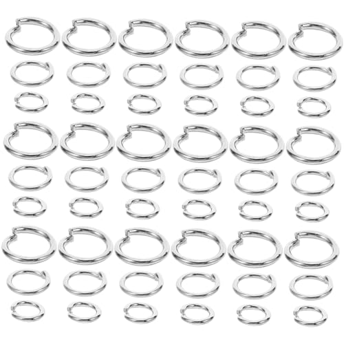 Operitacx Öffnungsanschlussring Ohrring -anschlüsse Reifen Zum Basteln Biegeringe Zur Reparatur Von Schmuck Teile Zur Schmuckherstellung Schmuckringe Machen Ohrring Sprungringe Metall Silber von Operitacx