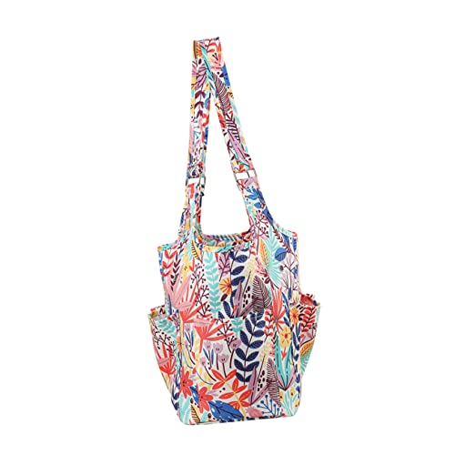 Operitacx Oxford Stricktasche mit Blattmuster Robuster Garn Aufbewahrungsbeutel mit Verstärktem Tragegriff Praktischer Knitting Organizer für Handstrickerinnen und Häkelprojekte für Reisen Operitacx Oxford Stricktasche mit Blattmuster Robuster Garn Aufbewahrungsbeutel mit Verstärktem Tragegriff Praktischer Knitting Organizer für Handstrickerinnen und Häkelprojekte für Reisen von Operitacx