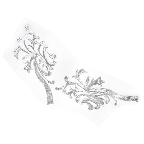 Operitacx Paillettenstickerei Aufnäher Blumen Handgefertigt Stoffblumen Aufbügelbar Kleidung Patch für DIY Kostüm Dekoration Silber Operitacx Paillettenstickerei Aufnäher Blumen Handgefertigt Stoffblumen Aufbügelbar Kleidung Patch für DIY Kostüm Dekoration Silber von Operitacx