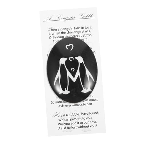 Operitacx Pinguin Eierstein Dekoration Große Positivitäts Deko Geschenkidee Jahrestag Hochzeitstag Freundschaft Zuhause Büro von Operitacx