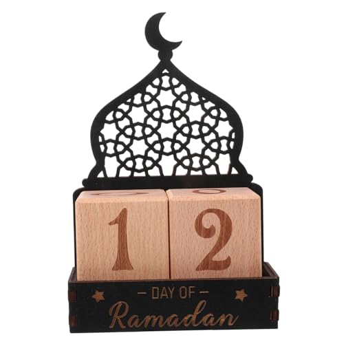 Operitacx Ramadan Holz Ornament mit Stern und Mond Countdown Kalender für Eid Mubarak Dekorative Diy Holzdekoration für Zuhause Festliche Feier Tracker Natürliche Wohnaccessoires Operitacx Ramadan Holz Ornament mit Stern und Mond Countdown Kalender für Eid Mubarak Dekorative Diy Holzdekoration für Zuhause Festliche Feier Tracker Natürliche Wohnaccessoires von Operitacx
