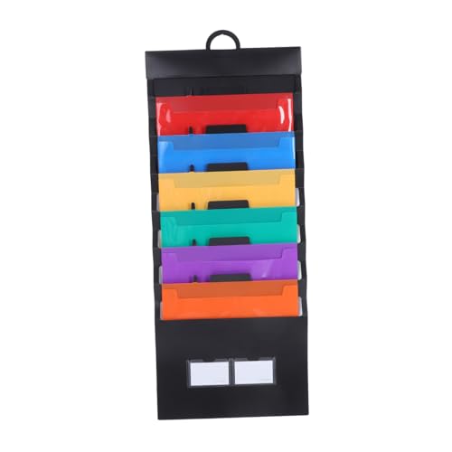Operitacx Regenbogen-Akkordeontasche Dokumentenhalter für die Wand Wand-Mail-Organizer Hängeregistraturhalter Aktenordner-Taschendiagramm Aktenordner-Aufhänger Plastik Black Operitacx Regenbogen-Akkordeontasche Dokumentenhalter für die Wand Wand-Mail-Organizer Hängeregistraturhalter Aktenordner-Taschendiagramm Aktenordner-Aufhänger Plastik Black von Operitacx