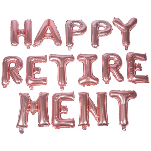 Operitacx Retirement Dekorationsballons aus Aluminiumfolie Langlebige Folienballons mit Roségoldfarben für Party Banner und Fotorequisiten bei Rentnerfeiern Operitacx Retirement Dekorationsballons aus Aluminiumfolie Langlebige Folienballons mit Roségoldfarben für Party Banner und Fotorequisiten bei Rentnerfeiern von Operitacx