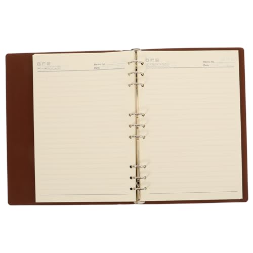 Operitacx Ringbuch Notizbuch Braun mit Lederoptik Portable Notepad Wochenplaner Einfach Blättern Flach Schreibbar Praktischer Organizer für Tagebuch und Kreatives Schreiben Operitacx Ringbuch Notizbuch Braun mit Lederoptik Portable Notepad Wochenplaner Einfach Blättern Flach Schreibbar Praktischer Organizer für Tagebuch und Kreatives Schreiben von Operitacx