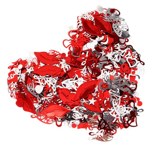 Operitacx Romantisches Valentinstag Konfetti Mix aus Roten Lippen Love Herzen Sternen und Funkelnden Strasssteinen Vielseitige Tischdeko für Hochzeit Jahrestag und Party Einfach zu Streuen Operitacx Romantisches Valentinstag Konfetti Mix aus Roten Lippen Love Herzen Sternen und Funkelnden Strasssteinen Vielseitige Tischdeko für Hochzeit Jahrestag und Party Einfach zu Streuen von Operitacx