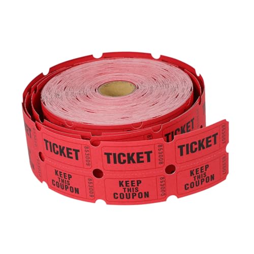 Operitacx Rote Raffle Tickets Rolle für Party Veranstaltungen Einfache Nutzung Vielseitige Einsatzmöglichkeiten Praktische Event Tickets für Aktivitäten und Feiern von Operitacx