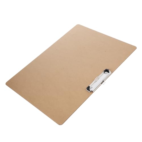 Operitacx Schreibtafel aus Sperrholz tragbares Klemmbrett Datei-Organizer-Zwischenablage Zwischenablage horizontal Klemmbrett schwer Clipboard-Ordner Clip-Zwischenablage Metall Khaki von Operitacx