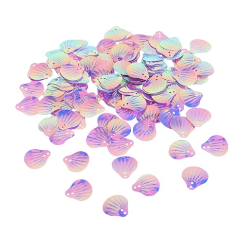 Operitacx Shell Pailletten mit Doppelöffnung DIY Dekoration für Kleidung Bastelprojekte Hochzeit und Schmuckherstellung Glitzernde Muschelform für Kreative Ideen von Operitacx