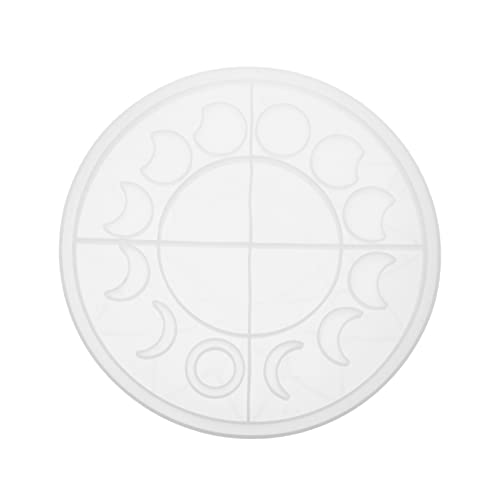 Operitacx Silikonform Mondphasenuhr Diy Kreative Flexible Gießform für Dekorative Anhänger Mondfinsternis Ornament Herstellung Langlebig und Wiederverwendbar von Operitacx
