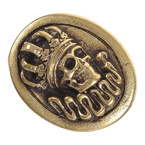 Operitacx Skull Button Buckle Vintage Gothic Dekorationsverschluss für Diy Projekte und Verschiedene Lederhandwerke Einzigartiges Schädel Design für Persönliche von Operitacx