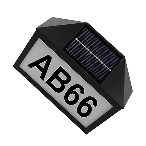 Operitacx Solarbetriebene Hausnummer Beleuchtung Wetterfeste LED Adressleuchte für Außenbereiche Einfache Installation Langlebig und Sorgt für Sichtbarkeit von Operitacx