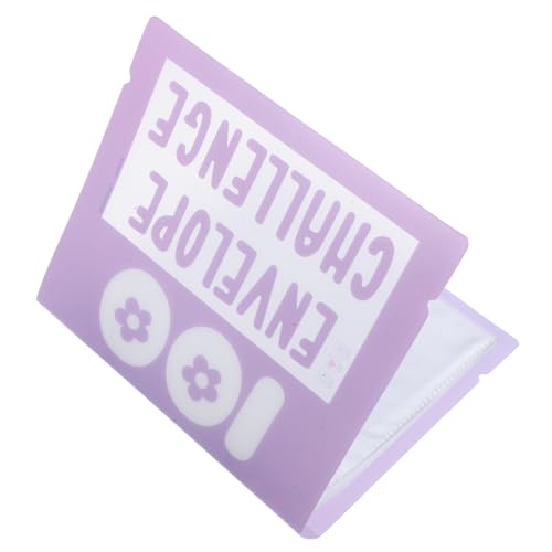 Operitacx Sparfordernde Binder Hausmappe Sparbuch Mit Geldumschlägen Geld Budget Binder Geld Sparende Ordner-herausforderung Bargeldsparender Ordner Geldspar-challenge-ordner Pvc Violett von Operitacx