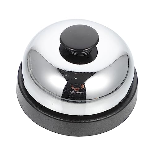 Operitacx Spielglocke tischglocke tischklingel kinderklingel empfangsglocke Spielzeugklingel Silber Serviceglocke Forderung klimpern klein Schalter Rezeption Barring Tischrufring Chrom Black von Operitacx