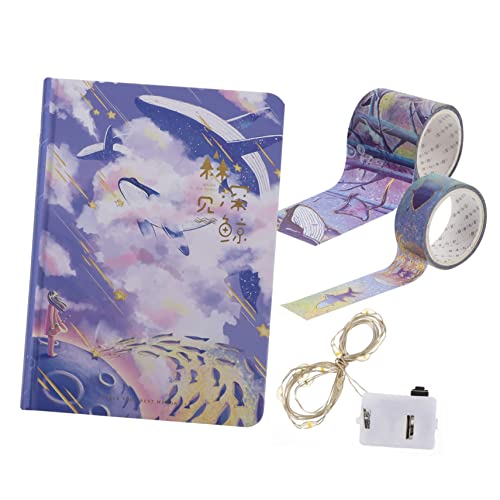 Operitacx Stationery Diary Set für Schüler mit Leuchtender Display Box Washi Tape und Kreativem Notizbuch Umweltfreundlich Langlebig für Jugendliche von Operitacx