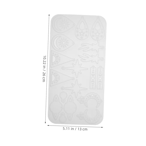 Operitacx Stern Mond Silikonform Resin Schmuck Anhängerform Epoxidharz Gießform für DIY Schlüsselanhänger Geometrische Tropfenform Langlebig Einfache Entformung Kreative Schmuckherstellung von Operitacx