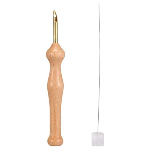 Operitacx Sticknadel Aus Holz Garnwickler Stanznadel Nähzubehör Gebogene Nähnadel Stickgarn Nähmaschine Nähgarn Stickset Stickmaschine Bambus von Operitacx