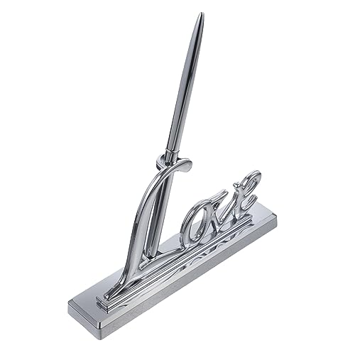 Operitacx Stifthalter + Stift Zum Lieben Empfangsschild Metallisch Hochzeitsstift Braut Süß Junggesellinnenabschied Quinceanera-Halter Funktion Hochzeit Essen Gäste Braut Operitacx Stifthalter + Stift Zum Lieben Empfangsschild Metallisch Hochzeitsstift Braut Süß Junggesellinnenabschied Quinceanera-Halter Funktion Hochzeit Essen Gäste Braut von Operitacx