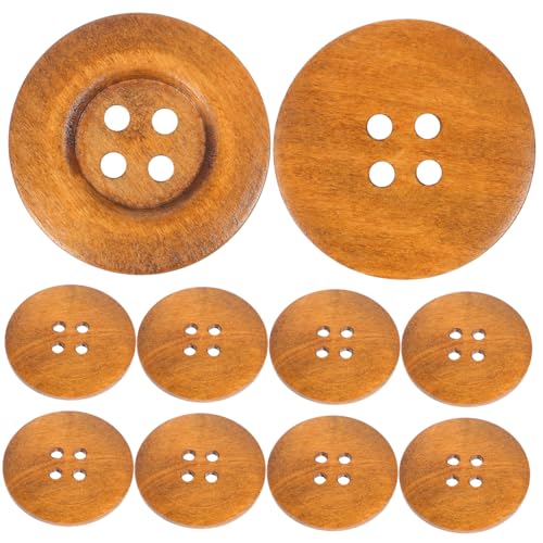 Operitacx Stil: 10 Stück 50 Mm Große Holzknöpfe Mit 4 Löchern Breite Seite Solide Knöpfe Für Strick- Und Scrapbooking-projekte. Operitacx Stil: 10 Stück 50 Mm Große Holzknöpfe Mit 4 Löchern Breite Seite Solide Knöpfe Für Strick- Und Scrapbooking-projekte. von Operitacx