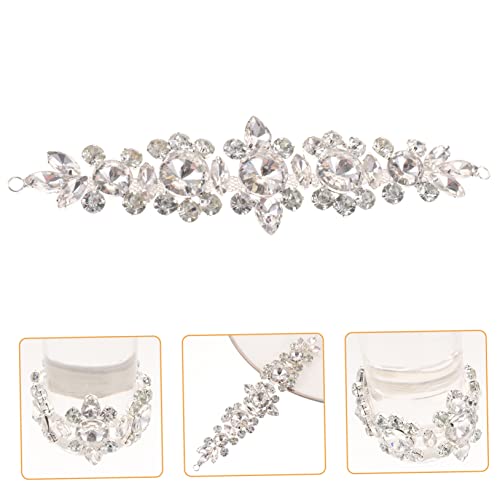 Operitacx Strassapplikation Wasserfall Brautgürtel mit Funkelnden Glassteinen Feine Diy Hochzeitskleid Dekoration Vielseitig für Schuhe Taschen Haarschmuck Elegante Patches für Damenfestmode von Operitacx
